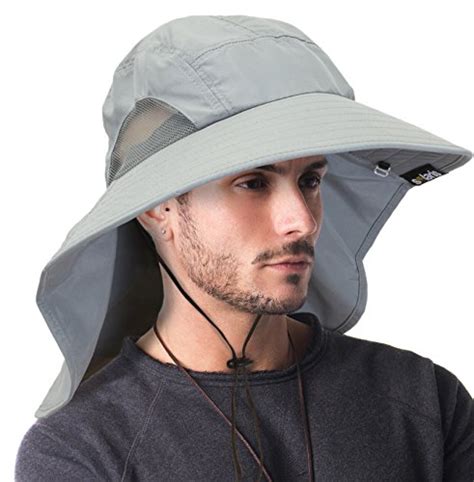 Solaris Outdoor Fishing Hat With Ear Neck Flap Cover Wide Brim Sun