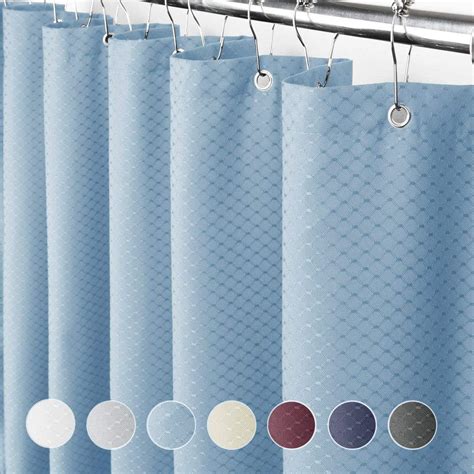 Eforcurtain Extra Long Shower Curtain With 86 Inch Height Waterproof Fabric Waffle