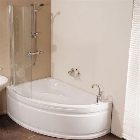 Bath Shower Tub 1500 Corner White Acrylic Modern Luxury Left Hand