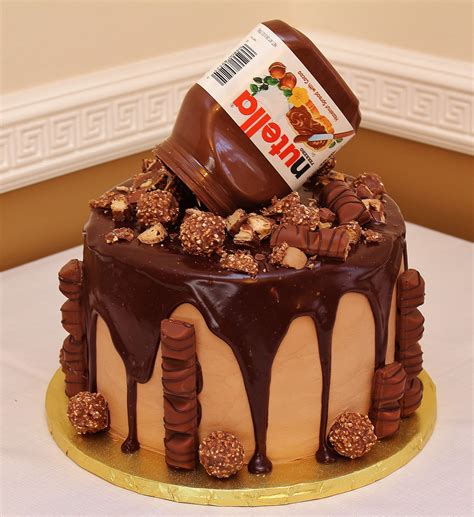 Nutella Birthday Cake By Cecy Huezo Delightfulcakesbycecy Com