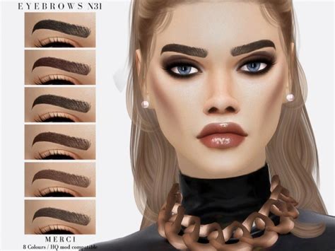 Eyebrows N31 By Merci Sims 4 Hair