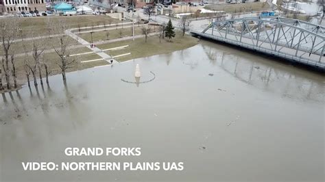 A View From Above Flooded Red River In Grand Forks East Grand Forks
