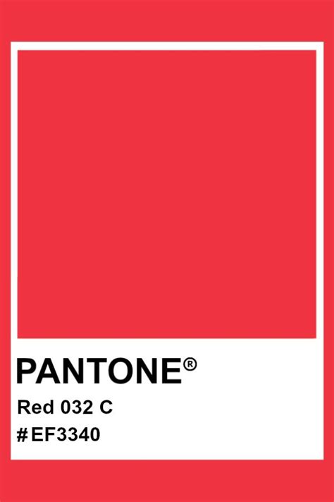 Pantone Red 032 C Pantone Color Pms Hex Pantone Red Pantone