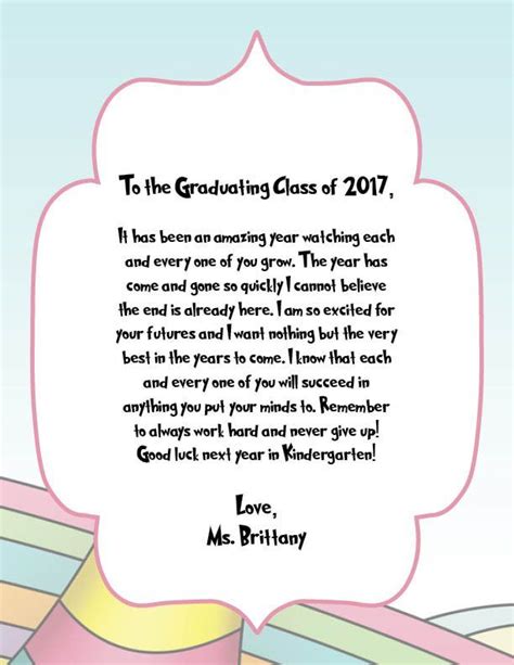 Needless to say, my mom and dad — especially my dad — was so anxious about my delivery. graduation letters from our teachers harbor early ...
