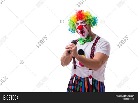 Funny Clown Microphone Image And Photo Free Trial Bigstock