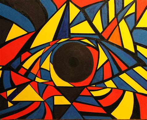 Watercolor and pen on rough paper 19,5x23,5 cm hope you like it! Mondrian Meets My Third Eye Painting by Isaac Mullens
