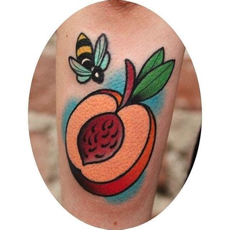 21 Incredibly Juicy Peach Tattoos Peach Tattoo Candy Tattoo Pretty