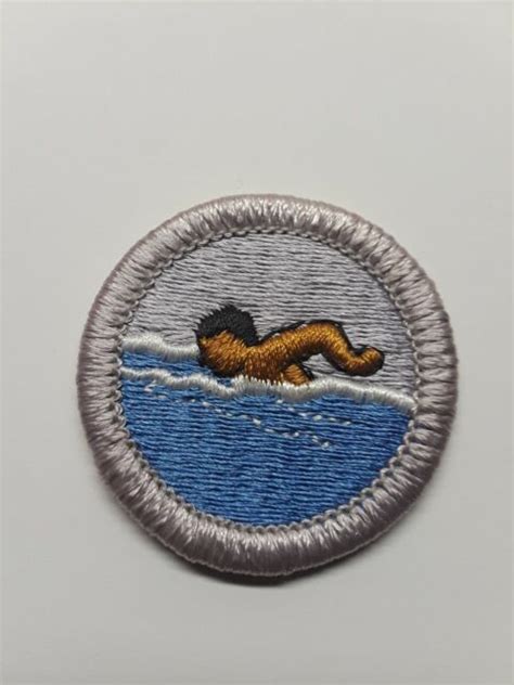 Vintage Boy Scouts Of America Bsa Swimming Merit Badge Patch Ebay