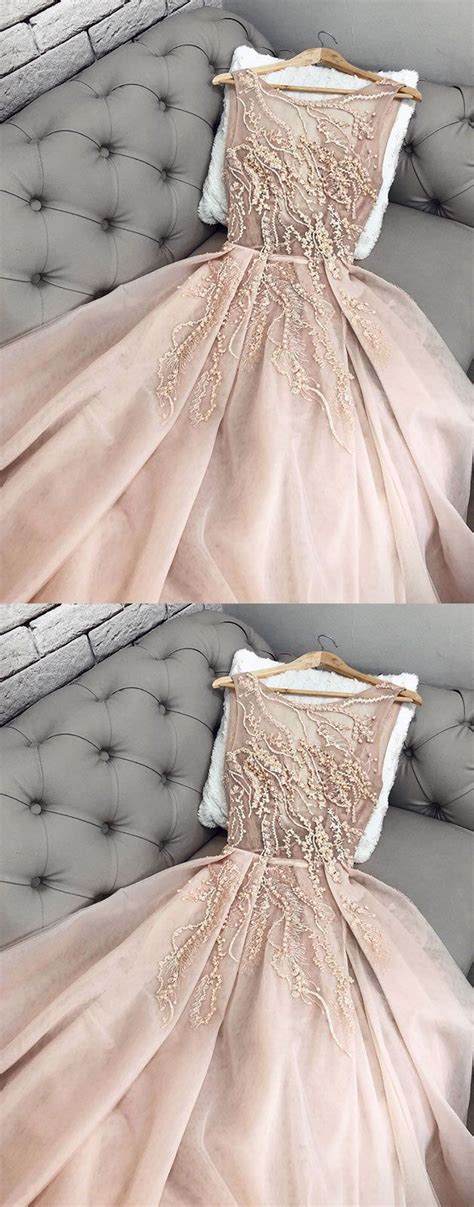 Champagne Tulle Lace Long Prom Dress Champagne Formal Dress In 2022