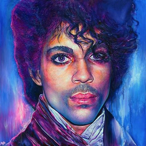 Original Pop Culture Celebrity Painting By Paul Daniels Portraiture Art On Canvas Prince