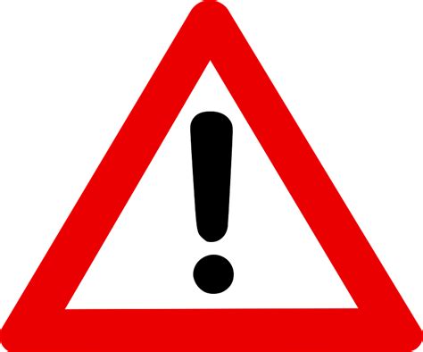 Download Warning Sign Exclamation Mark In Red Triangle Alert Royalty