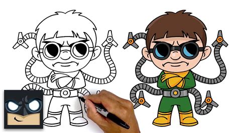 How To Draw Doctor Octopus Step By Step Tutorial Youtube