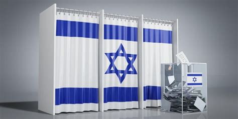 Premium Photo Israel Voting Booths With Country Flag And Ballot Box 3d Illustration