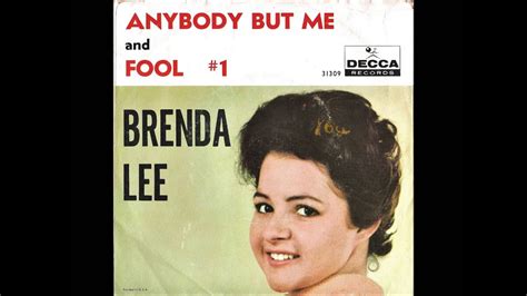 Brenda Lee Anybody But Me Youtube