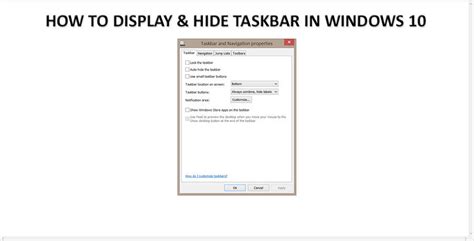Windows Taskbar Disappeared Windows 10 How To Display Or Hide Taskbar