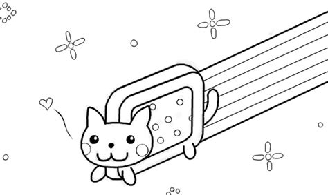 Nyan Cat Anime Coloring Page
