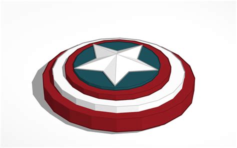 3d Design Captain America Shield Tinkercad