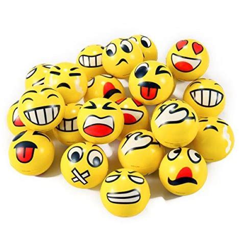 Happy Yellow Ball Smiley Face Bouncy Stress Balls Bulk Buy Ebay