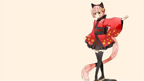 Anime Girl And Cat Hd Wide Wallpaper For Widescreen 89