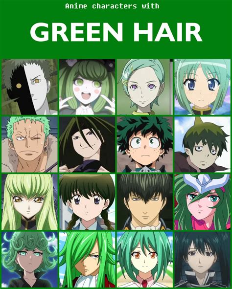Green Hair Anime Characters Mha All Sizes · Large And Better · Only