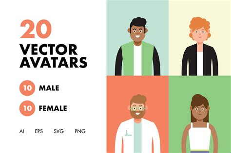 20 Vector Avatars Create Your Own Character Avatar Vector