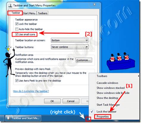 How To Use Small Icons In The Windows 7 Task Bar