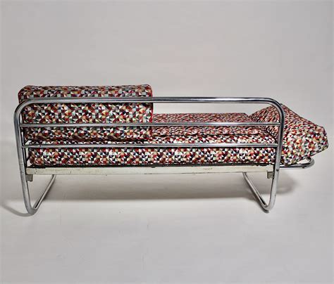 Art Deco Bauhaus Vintage Chromed Tube Metal Sofa Daybed Franz Singer 1920s For Sale At 1stdibs