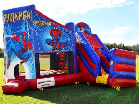 Reliable, friendly service we're sure to have the perfect castle for your next event. Spiderman Jumping Castle Combo Rental | B Happy N Jump