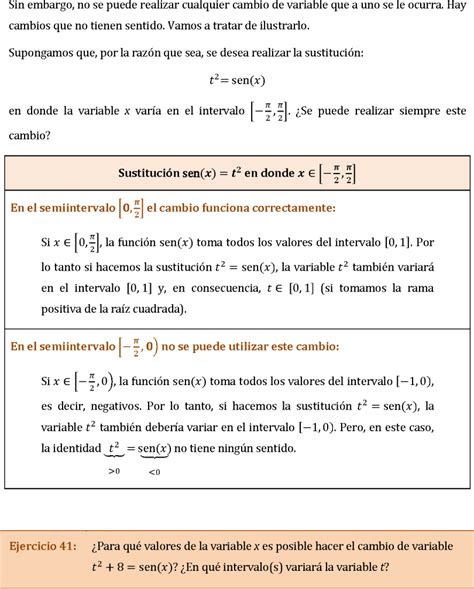 INTEGRALES POR CAMBIO DE VARIABLE EJEMPLOS Y PROBLEMAS RESUELTOS PDF