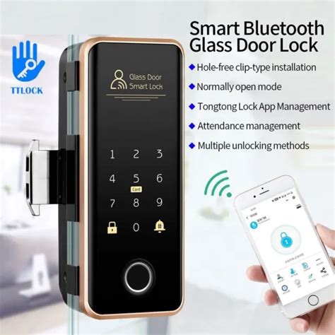 Smart Lock Bluetooth For Glass Door Wooden Sliding Remote Control Rfid