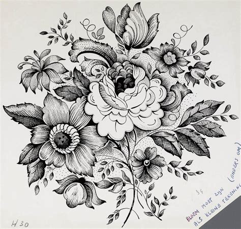 Bouquet Of Flowers Sketch At Explore Collection Of