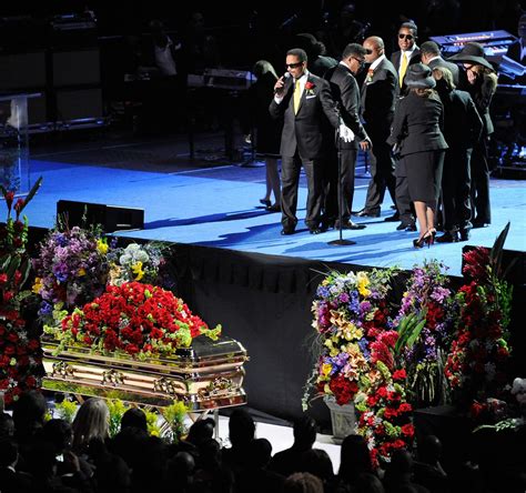After michael jackson funeral in los angeles, the king of pop will be buried in a $25,000 gold plated coffin. Janet Jackson and Marlon Jackson Photos Photos - Memorial Service For Michael Jackson Draws ...