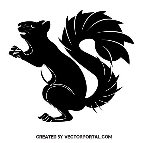 Silhouette Of A Squirrel Royalty Free Stock Svg Vector And Clip Art