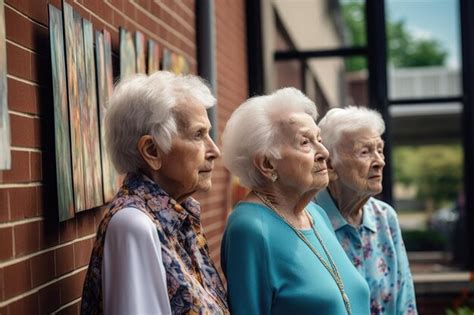 Premium Ai Image Shot Of A Group Of Seniors Looking At Their Artwork