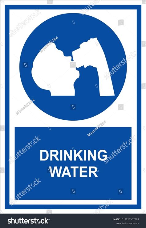 Drinking Water Safety Sign Design Stock Vector Royalty Free