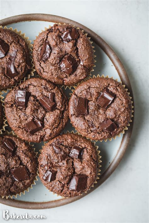 Gluten Free Vegan Double Chocolate Muffins Bakerita