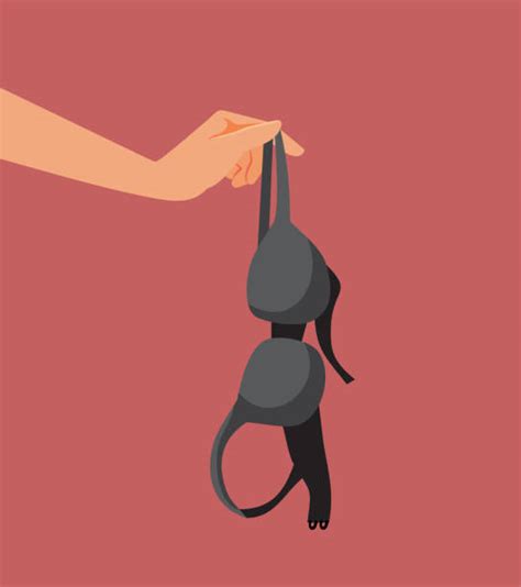 40 Cartoon Of The Women Taking Off Their Bras Stock Illustrations