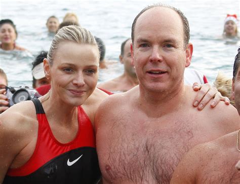 prince albert and his then swimmer girlfriend charlene wittstock get to know princess