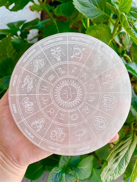 Astrology Engraved Selenite Charging Plate Chart 1 Etsy