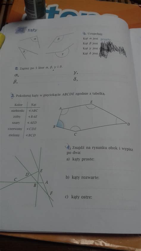 ćwiczenia Z Matematyki Klasa 5 - TEMAT KĄTY STR 36 ĆWICZENIA WERSJA C MATEMATYKA Z PLUSEM 5 KLASA