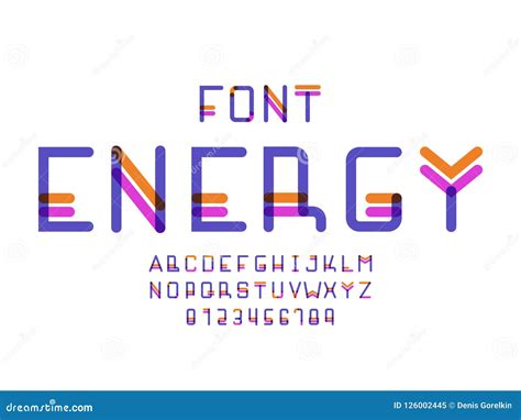 Energy Font Vector Alphabet 134258324