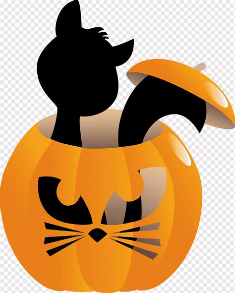 Halloween Jack O Lantern Cat Halloween Jackolantern Pumpkin