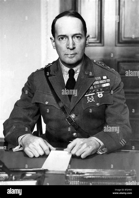 General Douglas Macarthur 1880 1964 At His Desk As Chief Of Staff