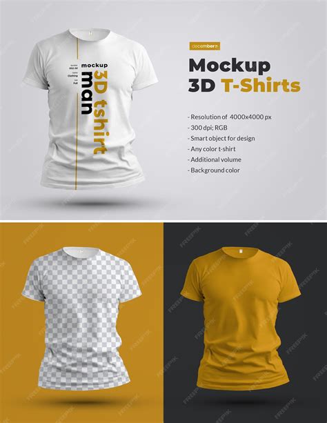 Premium Psd Mockups 3d T Shirts