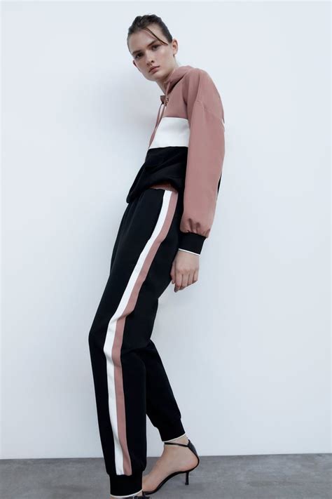 Zara Hooded Pouch Pocket Jacket And Side Stripe Jogging Pants Best