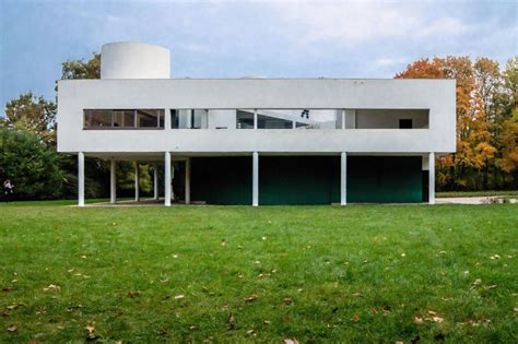 Villa Savoye Le Corbusier Facade Inexhibit 02 Le Corbusier Le