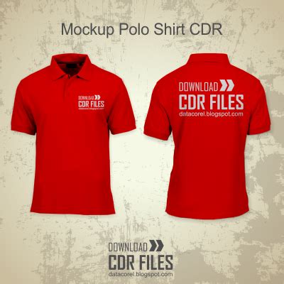 Download Mockup Red Polo Shirt CDR File Free | Design Corel