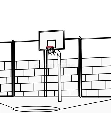 Basketball Court Coloring Page