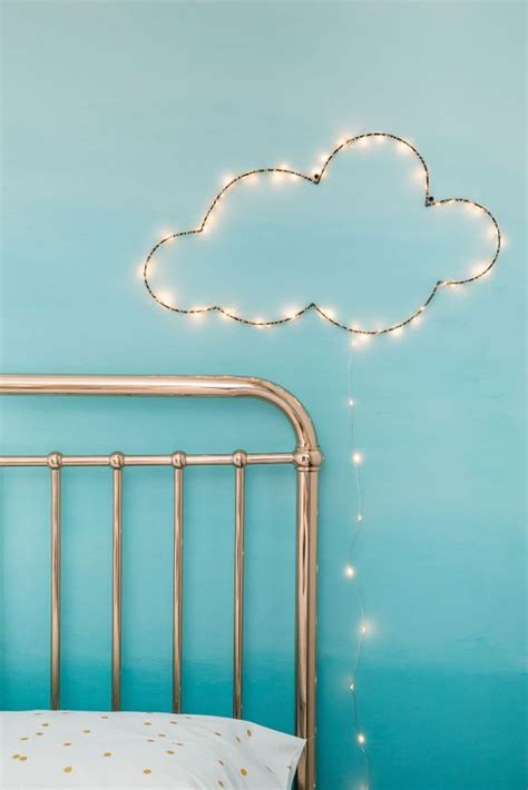 Cloud wall light by rawstudio | notonthehighstreet.com. DIY cloud wall hanging with fairy lights.