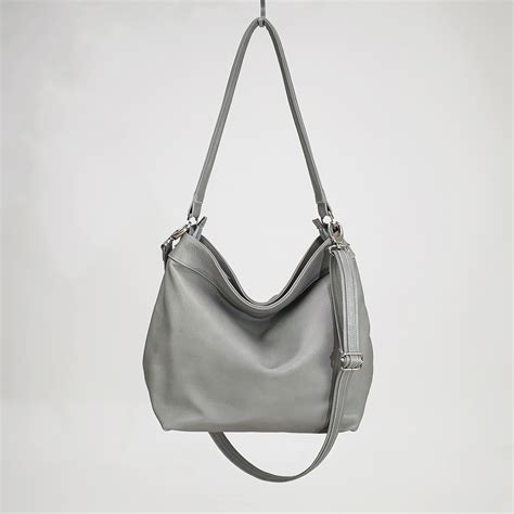 Gray Leather Handbags